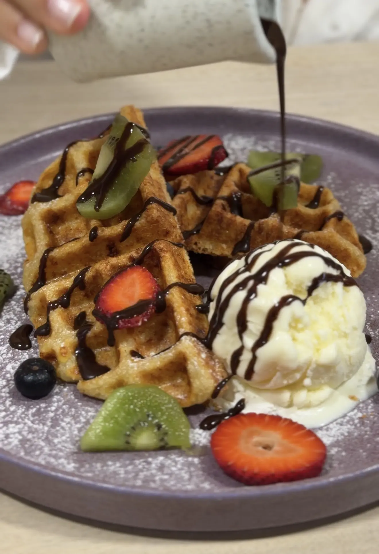 Waffle con gelato